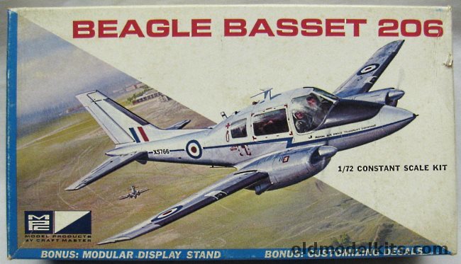 MPC 1/72 Beagle Basset 206 - (ex-Airfix), 7016-70 plastic model kit